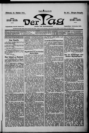 Der Tag vom 30.10.1901