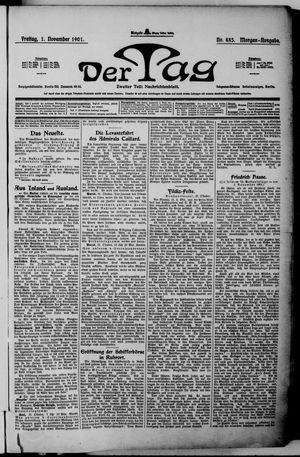 Der Tag vom 01.11.1901