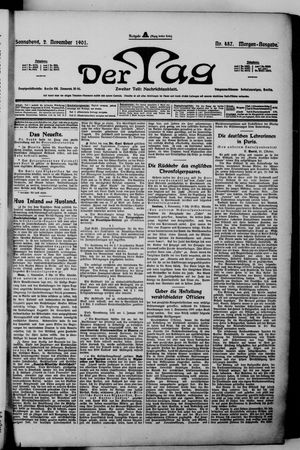 Der Tag vom 02.11.1901