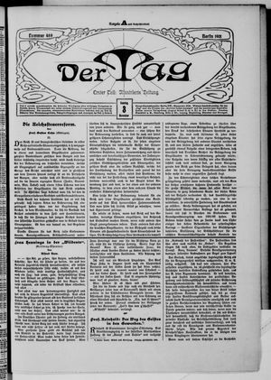 Der Tag on Nov 3, 1901