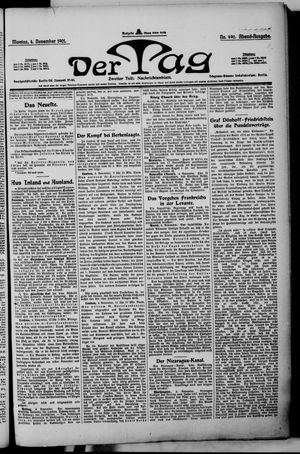 Der Tag on Nov 4, 1901