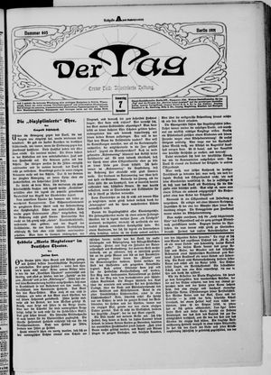 Der Tag vom 07.11.1901