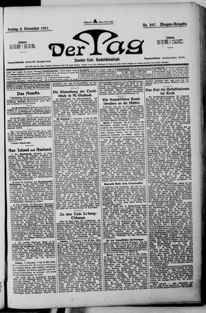 Der Tag vom 08.11.1901