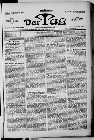Der Tag vom 15.11.1901