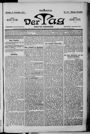 Der Tag vom 17.11.1901