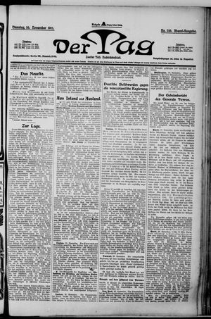 Der Tag vom 26.11.1901
