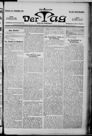 Der Tag vom 27.11.1901