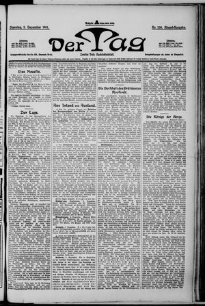 Der Tag vom 03.12.1901