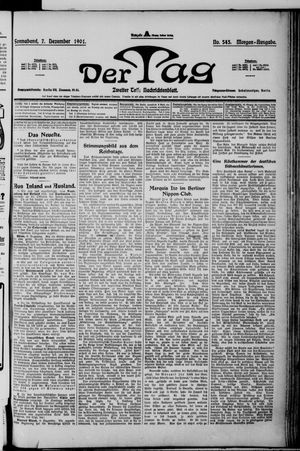 Der Tag vom 07.12.1901