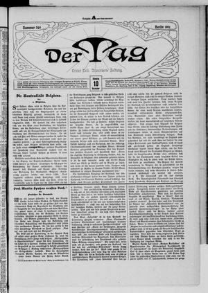 Der Tag vom 10.12.1901