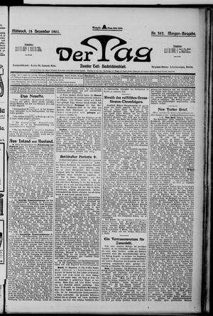 Der Tag vom 18.12.1901