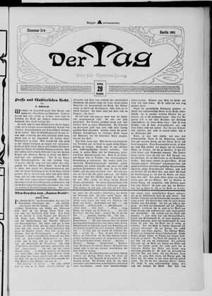 Der Tag vom 29.12.1901