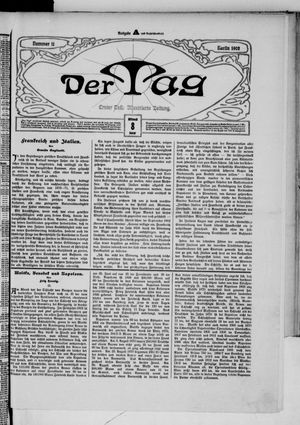 Der Tag on Jan 8, 1902