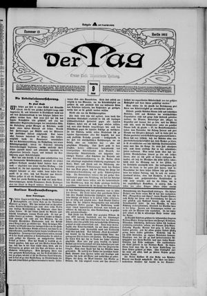 Der Tag on Jan 9, 1902