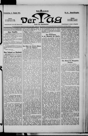 Der Tag on Jan 9, 1902