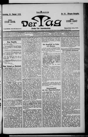 Der Tag on Jan 21, 1902