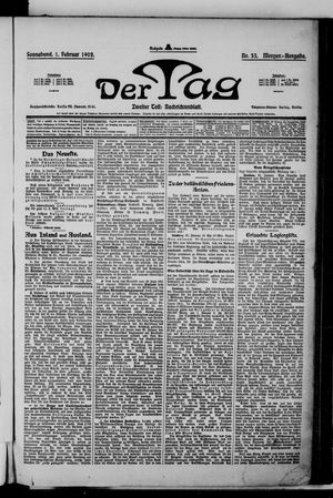 Der Tag on Feb 1, 1902