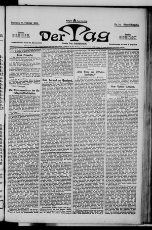 Der Tag vom 11.02.1902