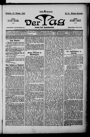 Der Tag vom 25.02.1902