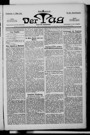 Der Tag on Mar 13, 1902