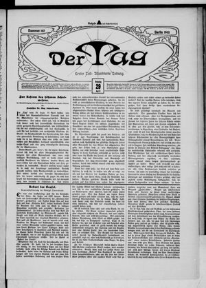 Der Tag vom 29.04.1902