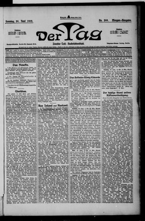 Der Tag vom 29.06.1902