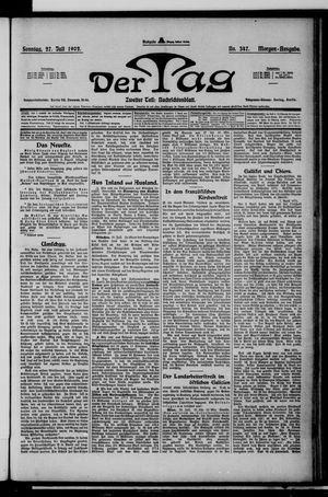 Der Tag on Jul 27, 1902