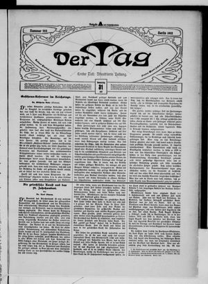Der Tag vom 31.07.1902
