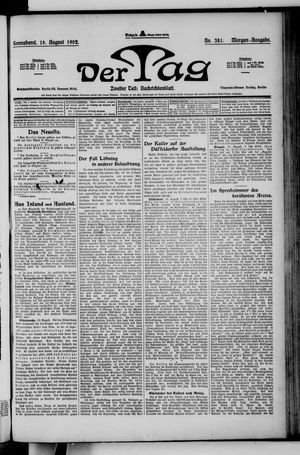 Der Tag vom 16.08.1902