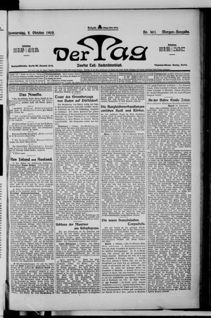 Der Tag on Oct 2, 1902