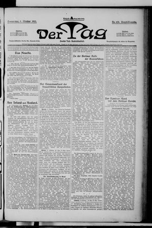 Der Tag on Oct 9, 1902
