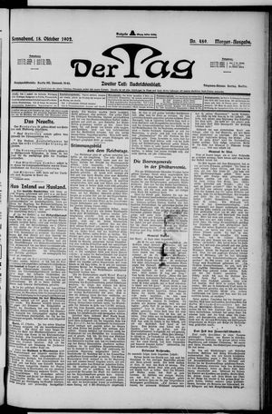 Der Tag vom 18.10.1902