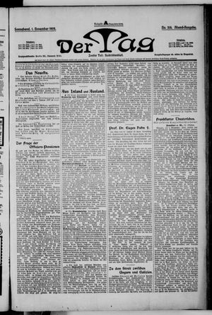 Der Tag on Nov 1, 1902