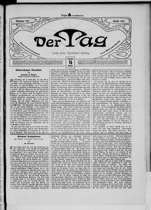 Der Tag vom 15.11.1902