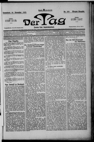 Der Tag vom 29.11.1902
