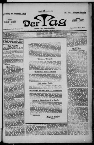 Der Tag vom 25.12.1902