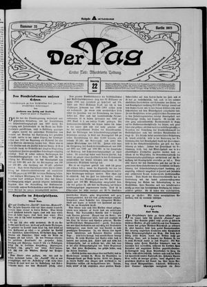 Der Tag on Jan 22, 1903