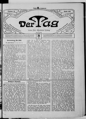 Der Tag on Jan 24, 1903