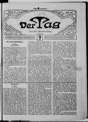 Der Tag on Jan 28, 1903