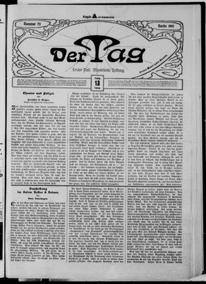 Der Tag on Feb 13, 1903