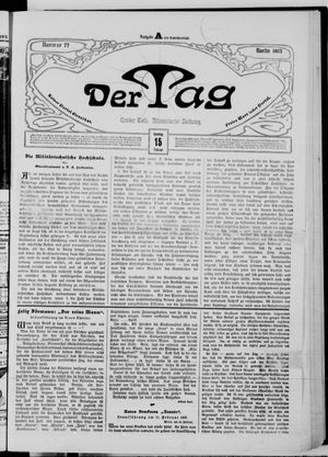 Der Tag on Feb 15, 1903