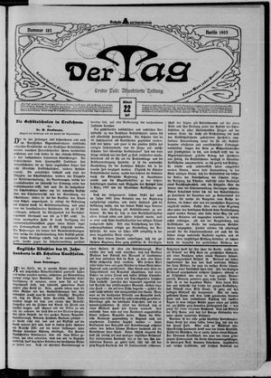 Der Tag vom 22.04.1903