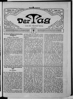 Der Tag vom 16.05.1903