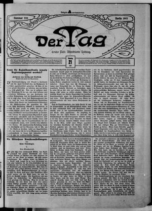 Der Tag vom 21.07.1903