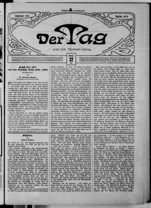 Der Tag on Jul 22, 1903