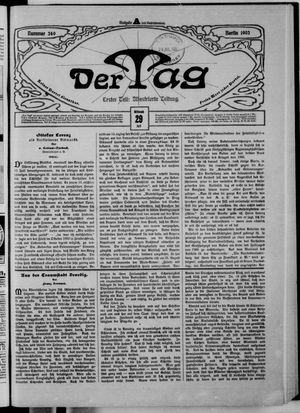 Der Tag on Jul 29, 1903