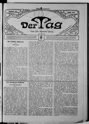 Der Tag vom 31.07.1903