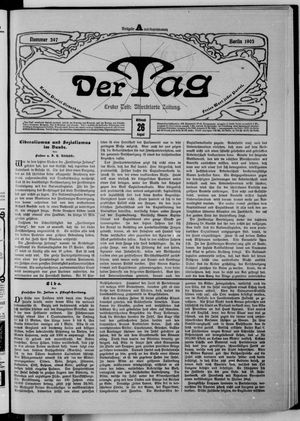 Der Tag vom 26.08.1903