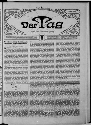 Der Tag vom 29.08.1903