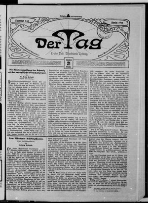 Der Tag vom 21.11.1903